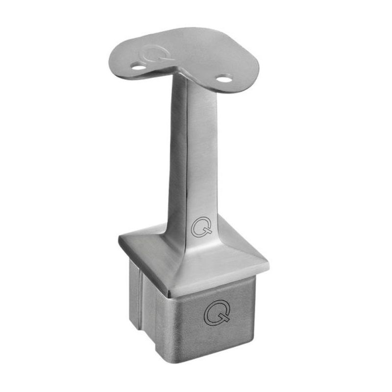 Railingsteun 90° 40 x 40 x 2,0 mm voor buis 42,4 mm RVS304 mat