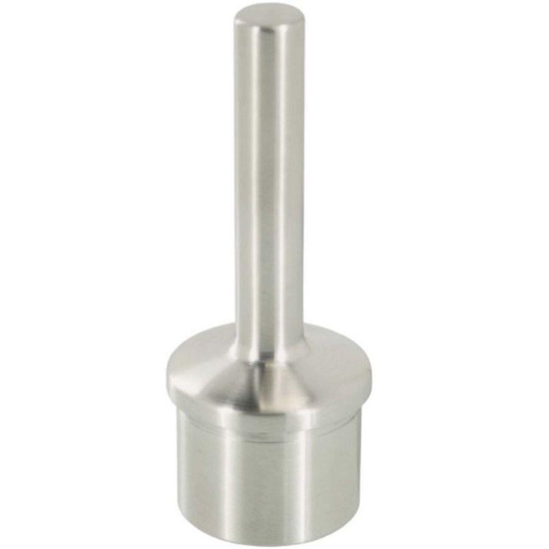 Railingsteun 42,4 x 2,6 mm voor vlakke ligger RVS304 mat geslepen