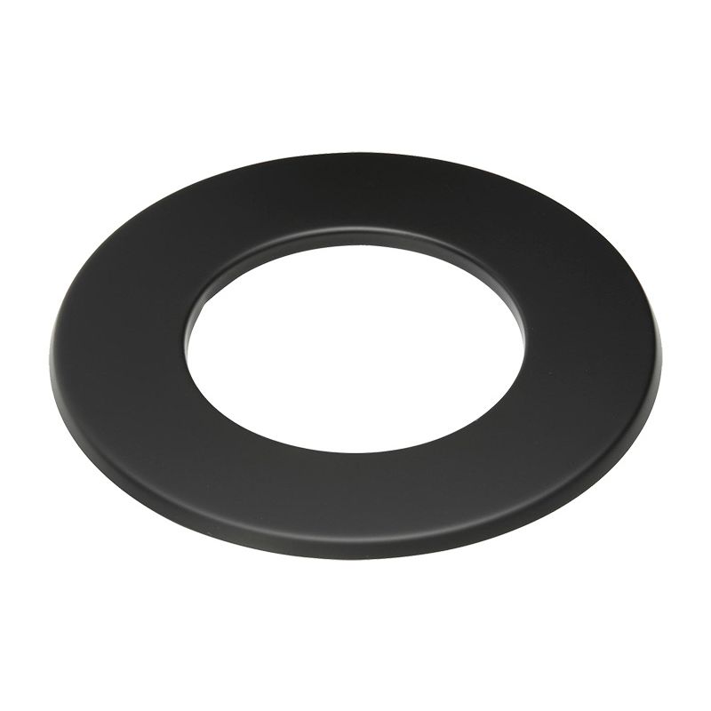 Rozet 155 mm rozet 50 mm voor rookkanaal enkelwandig staal zwart