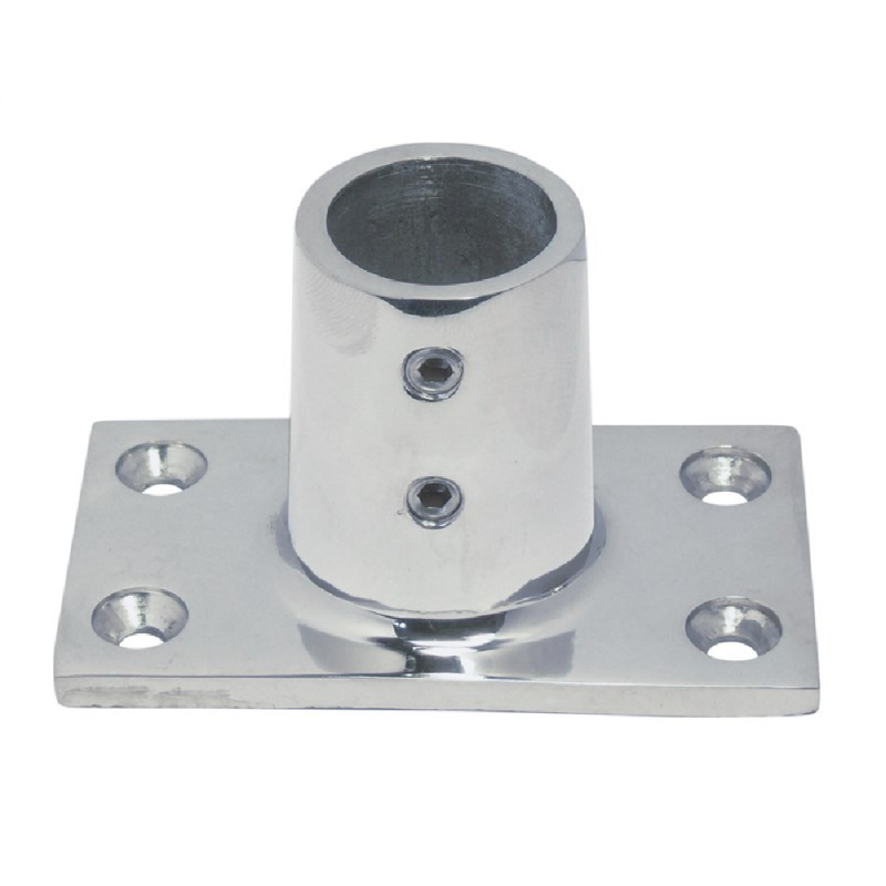 Railingflens vierkant 90 graden, 22mm RVS316 (A4)