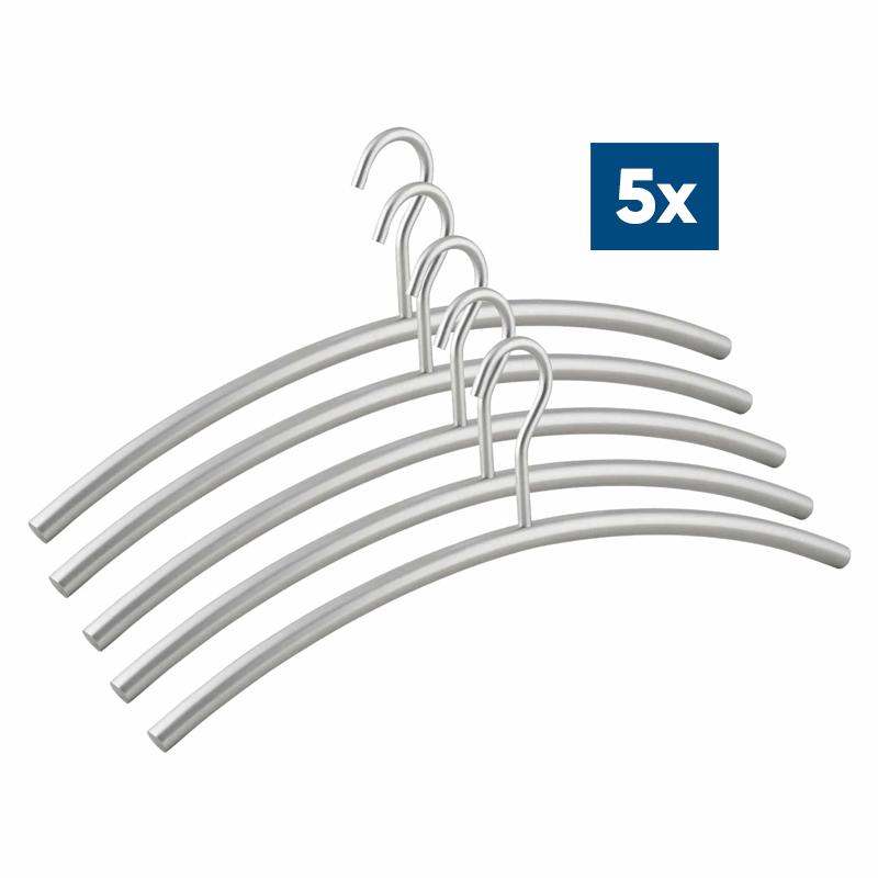 Relaxdays kleerhangers hout 5 stuks kledinghangers anti motten cederhout