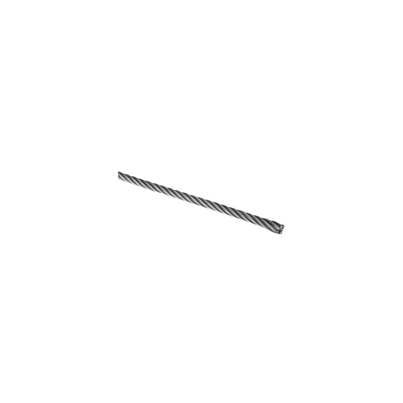Seilwerk STANKE-Verzinkt staaldraad 10m Staalkabel met een diameter van 5mm 6x7, 2x spanschroef M8 oog-hak, 8x vingerhoed, 8x kabelklem - SET 5