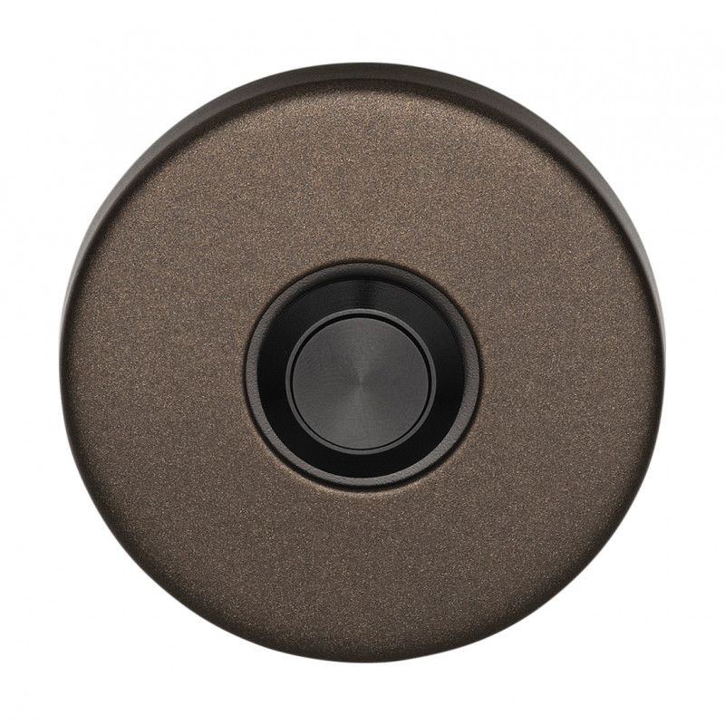 Beldrukker rond bewerkt messing antiek | Online Deurbeslagshop