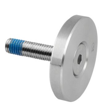 Klemschijf 50 mm vlak lengte 8,8 mm RVS-16 mat geslepen model 0741