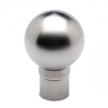 Eindkap voor buis 25,4 x 1,27mm vast Zamak mat geslepen model 0201