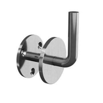 Leuninghouder voor wandbevestiging RVS-304 mat geslepen model 0191