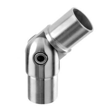 Hoekverbinder variabel, buis 33,7 x 2,0 mm, model 0302, RVS-316