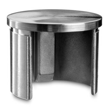 Vlakke eindkap voor glasframebuis 30 x 1,5 mm, model 6732, RVS-316