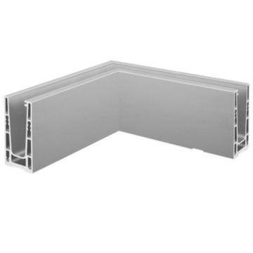 Vloerprofiel 90Â° binnenhoek Easy Glass Up topmontage model 6621 aluminium geanodiseerd