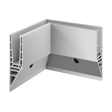 Hoekbevestiging Easy Glass Pro zijmontage binnenhoek model 8141 aluminium (geanodiseerd)