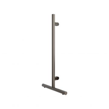 Mobiele balieschermpaal rechter staander, RVS-304, H 600 mm