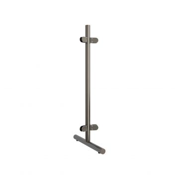Mobiele balieschermpaal 45 graden hoekstaander, RVS-304, H 600 mm