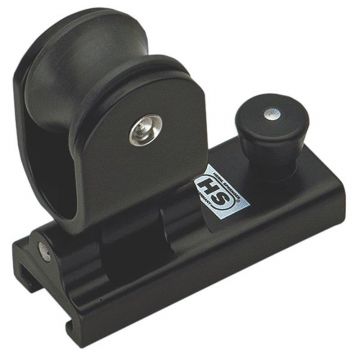 Spenger 20 x 3 mm genuaslede 65 mm met katrol Ø 30 mm aluminium zwart geanodiseerd