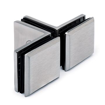 Hoekverbinder T Eelkje glas/glas RVS-304 mat geslepen