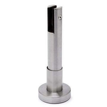 Glas stelvoet t.b.v. sanitair cabines Erato  RVS-304 mat geslepen