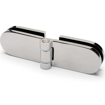 Glasdeurscharnier Kirstin glas/glas RVS-304 glanzend gepolijst
