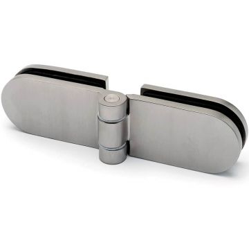 Glasdeurscharnier Kirstin glas/glas RVS-304 mat geslepen