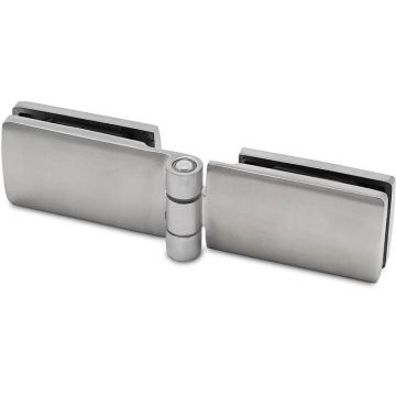 Glasdeurscharnier Helena glas/glas RVS-304 mat geslepen