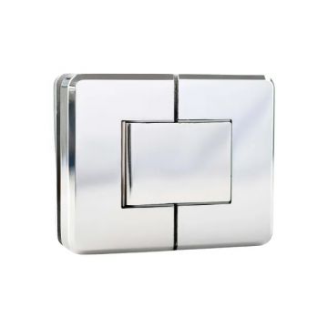 Glasdeurscharnier RVS-304 glas/glas chroom design DIN links/DIN rechts