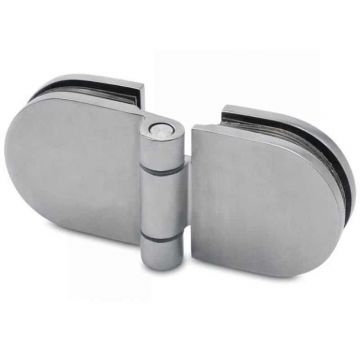 Glasdeurscharnier Aksun glas/glas RVS-304 mat geslepen