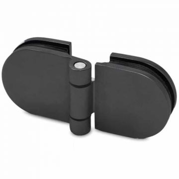 Glasdeurscharnier voor glasdikte 6 - 10 mm RVS-304 zwart PVD coating model 0201