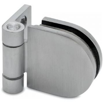 Glasdeurscharnier voor glasdikte 6 - 10 mm RVS-304 mat geslepen model 0202