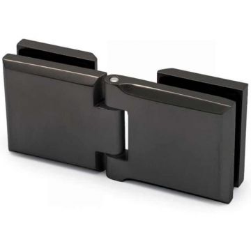 Glasdeurscharnier voor glasdikte 6 - 10 mm RVS-304 zwart PVD coating model 0305