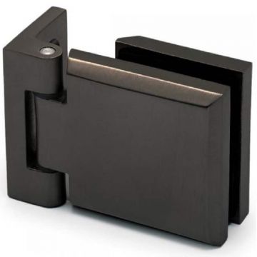 Glasdeurscharnier voor glasdikte 6 - 10 mm RVS-304 zwart PVD coating model 0306