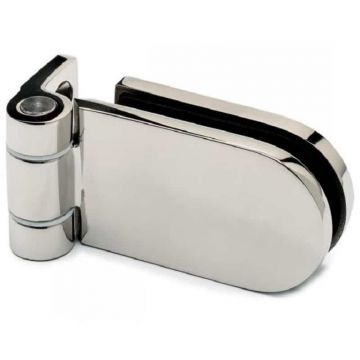 Glasdeurscharnier voor glasdikte 6 - 10 mm RVS-304 glanzend gepolijst model 0406