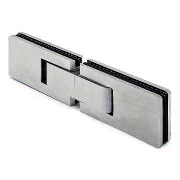 Glasdeurscharnier, verstelbaar Genie glas/glas 180° RVS-304 mat geslepen