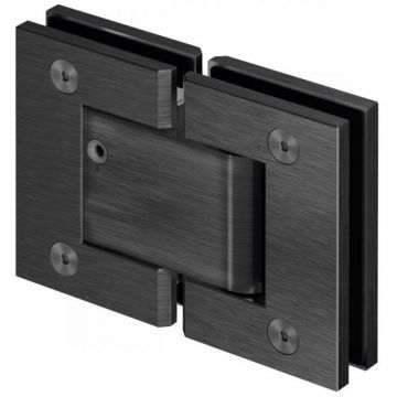 Hydraulische glasdeurscharnier voor glasdikte 8 - 10 mm RVS-304 zwart PVD coating model 4512