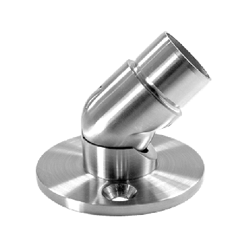 Scharnierverbinder met wandflens 77 x 5 mm buis 33,7 x 2,0 mm RVS-304