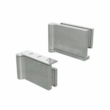 Glasdeurscharnier aluminium plafond/vloer RVS design DIN rechts
