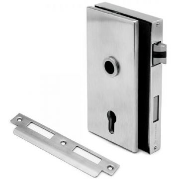 Glasdeurslot voor glasdikte 8 - 12 mm RVS-304 mat geslepen model 2940
