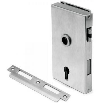 Glasdeurslot voor glasdikte 8 - 12 mm RVS-304 mat geslepen model 2930