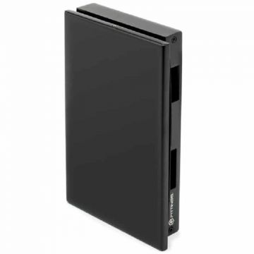 Tegenkast voor glasdikte 8 - 12 mm RVS-304 zwart PVD coating model 2935