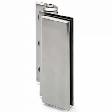 Glasdeurscharnier voor glasdikte 8 - 12,76 mm RVS-304 mat geslepen model 1001