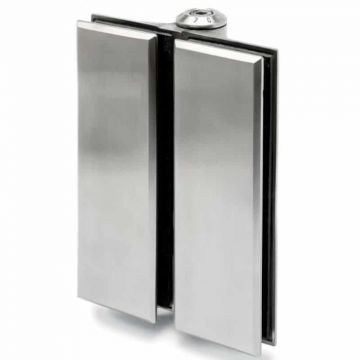 Glasdeurscharnier voor glasdikte 8 - 12,76 mm RVS-304 mat geslepen model 1002
