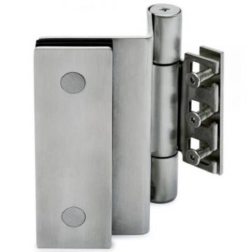 Glasdeurscharnier glas/metalen kozijn voor glasdikte 8 - 12 mm RVS-304 glanzend gepolijst model 2703
