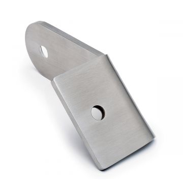 Hoekverbinder 45° Annelein voor buis Ø 38,1 mm rechts RVS-304 mat geslepen