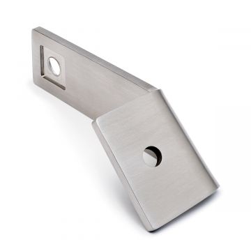 Hoekverbinder 45° Cinthy voor koker 35 x 35 mm rechts RVS-304 mat geslepen