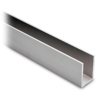 Aluminium U-profiel 40 x 25 x 40 mm zilver mat geanodiseerd