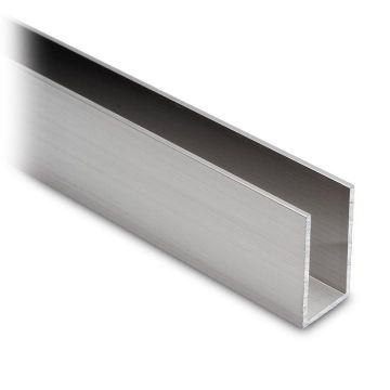 Aluminium U-profiel 40 x 20 x 40 mm RVS-Look