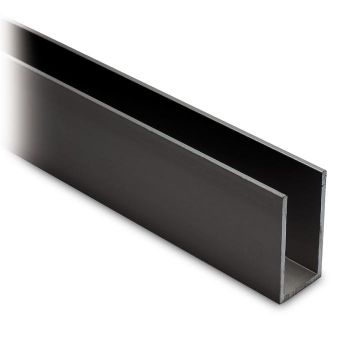 Aluminium U-profiel 40 x 20 x 40 mm zwart gecoat