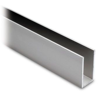 Aluminium U-profiel 40 x 20 x 40 mm zilver mat geanodiseerd