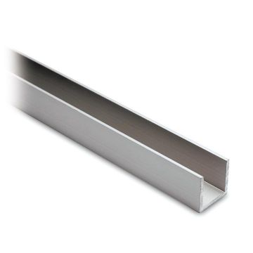 Aluminium U-profiel 20 x 20 x 20 mm zilver mat geanodiseerd