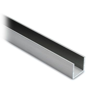 Aluminium U-profiel 20 x 20 x 20 mm RVS-Look