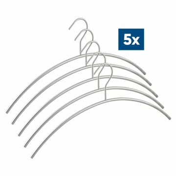 5x Kledinghanger 8mm, open oog, RVS-304