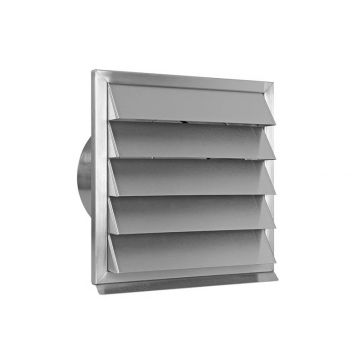 RVS buitenrooster Eco+ ø180mm vaste lamellen