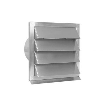 RVS buitenrooster Eco+ ø150mm vaste lamellen
